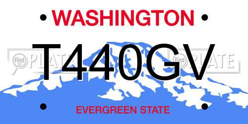 T440GV Washington License Plate