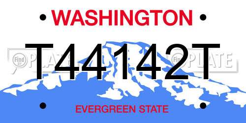 T44142T Washington License Plate