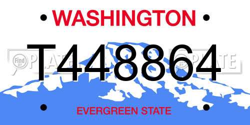 T448864 Washington License Plate