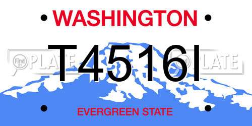 T4516I Washington License Plate