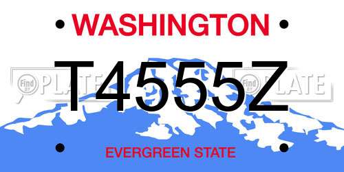 T4555Z Washington License Plate