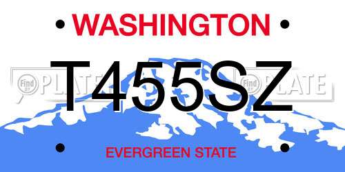 T455SZ Washington License Plate