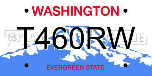 T460RW Washington License Plate