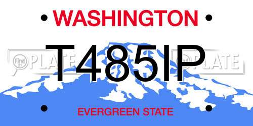 T485IP Washington License Plate