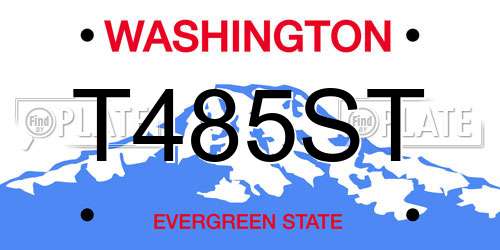 T485ST Washington License Plate