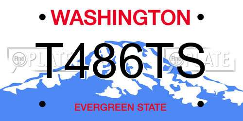 T486TS Washington License Plate