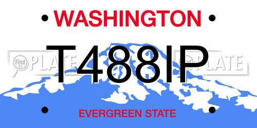 T488IP Washington License Plate