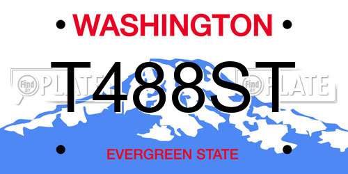 T488ST Washington License Plate
