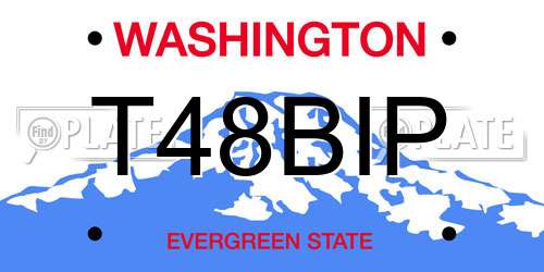 T48BIP Washington License Plate