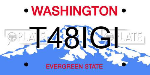 T48IGI Washington License Plate