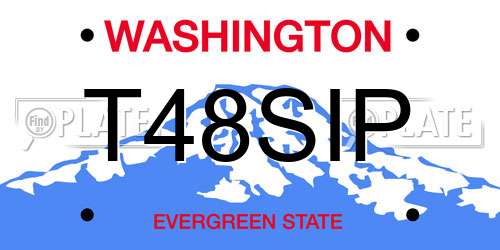 T48SIP Washington License Plate