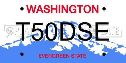 T50DSE Washington License Plate