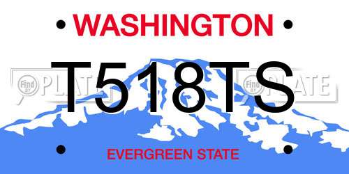 T518TS Washington License Plate