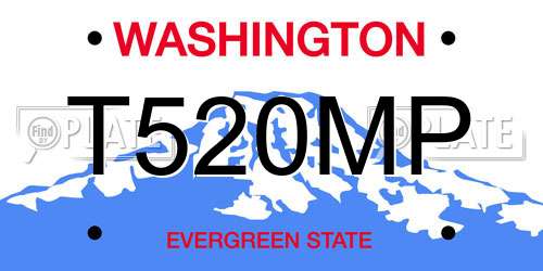 T520MP Washington License Plate