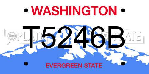 T5246B Washington License Plate