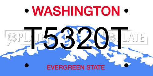 T5320T Washington License Plate