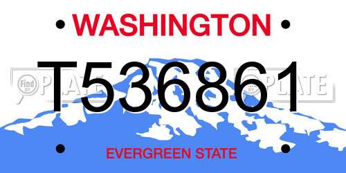 T536861 Washington License Plate