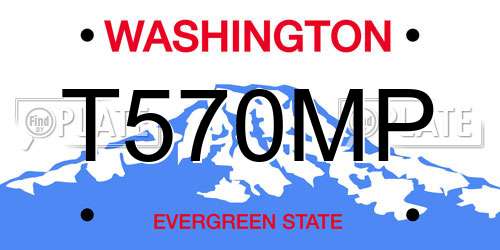 T570MP Washington License Plate
