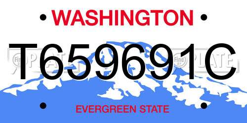T659691C Washington License Plate