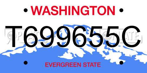 T699655C Washington License Plate