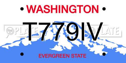 T779IV Washington License Plate
