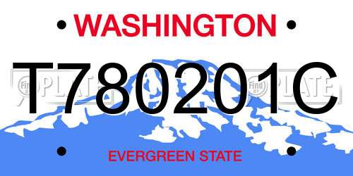 T780201C Washington License Plate