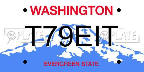 T79EIT Washington License Plate