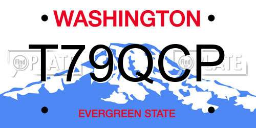 T79QCP Washington License Plate