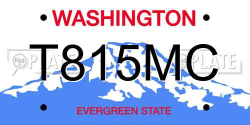T815MC Washington License Plate