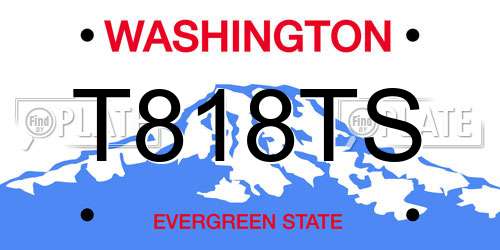 T818TS Washington License Plate