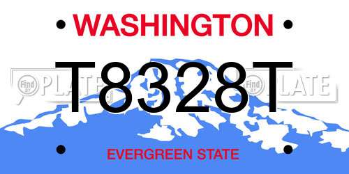 T8328T Washington License Plate