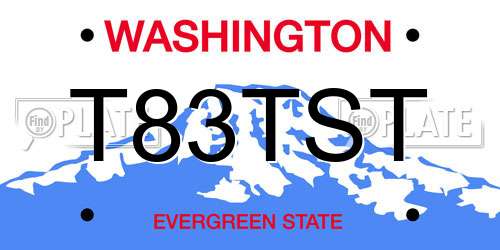 T83TST Washington License Plate