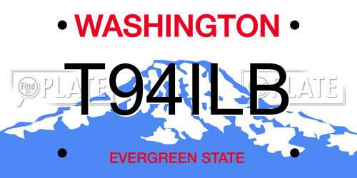 T94ILB Washington License Plate