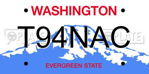 T94NAC Washington License Plate
