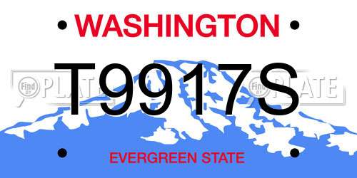 T9917S Washington License Plate