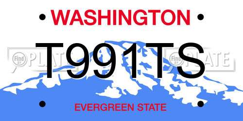 T991TS Washington License Plate