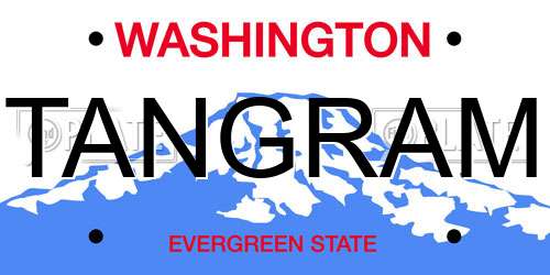 TANGRAM Washington License Plate
