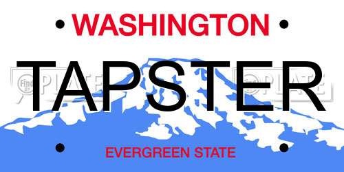 TAPSTER Washington License Plate