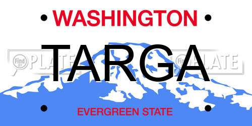 TARGA Washington License Plate