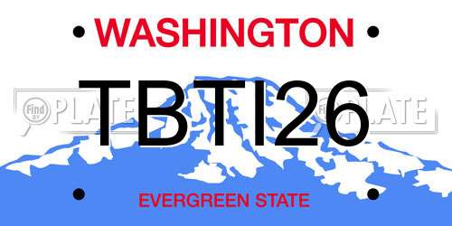 TBTI26 Washington License Plate