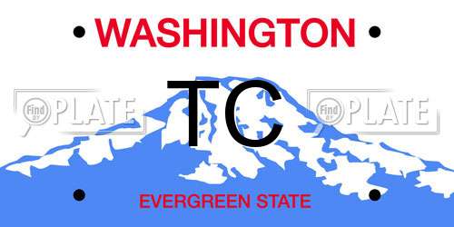TC Washington License Plate