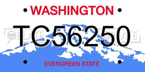 TC56250 Washington License Plate