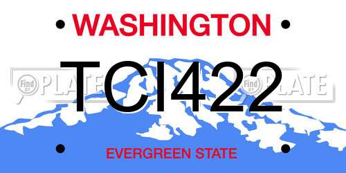 TCI422 Washington License Plate
