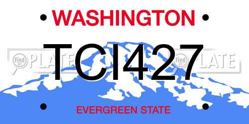 TCI427 Washington License Plate