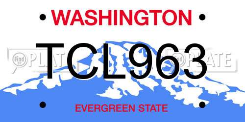 TCL963 Washington License Plate