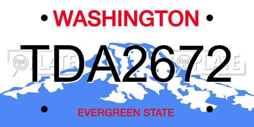 TDA2672 Washington License Plate