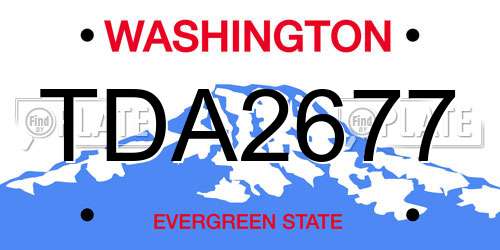 TDA2677 Washington License Plate