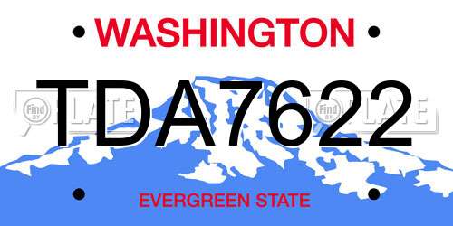 TDA7622 Washington License Plate