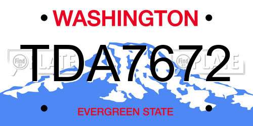 TDA7672 Washington License Plate