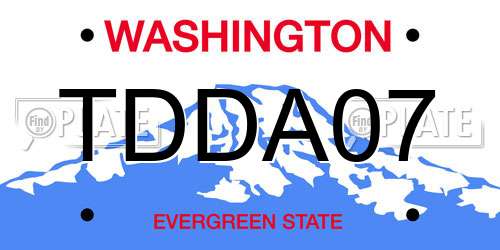 TDDA07 Washington License Plate